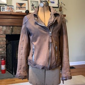 Mauritius brown leather jacket